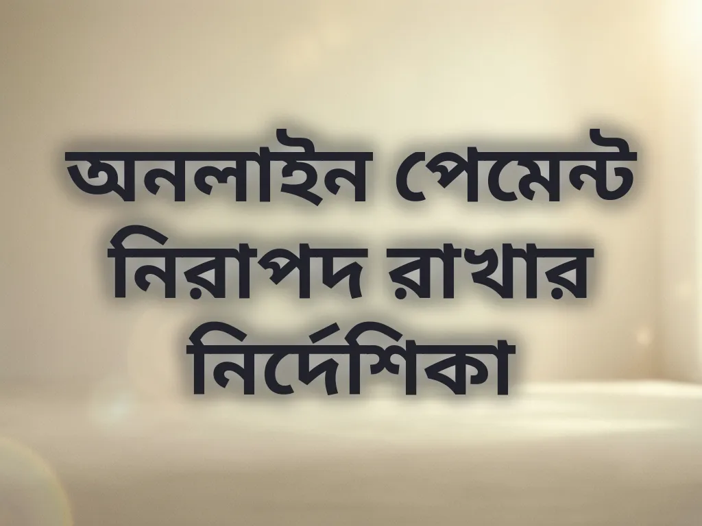 অনলাইন পেমেন্ট নিরাপদ রাখার নির্দেশিকা